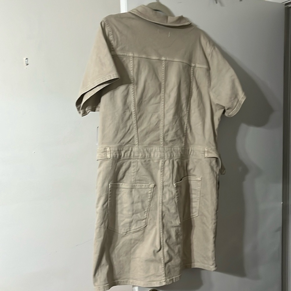 Good American Khaki Denim Mini Dress NWT (XXL) - Picture 6 of 7